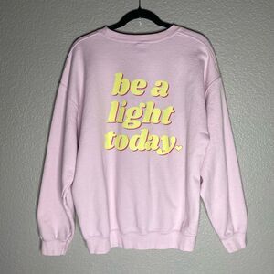 Be A Light Today Pink Graphic Sweatshirt | Gildan Heavy Blend | Size L